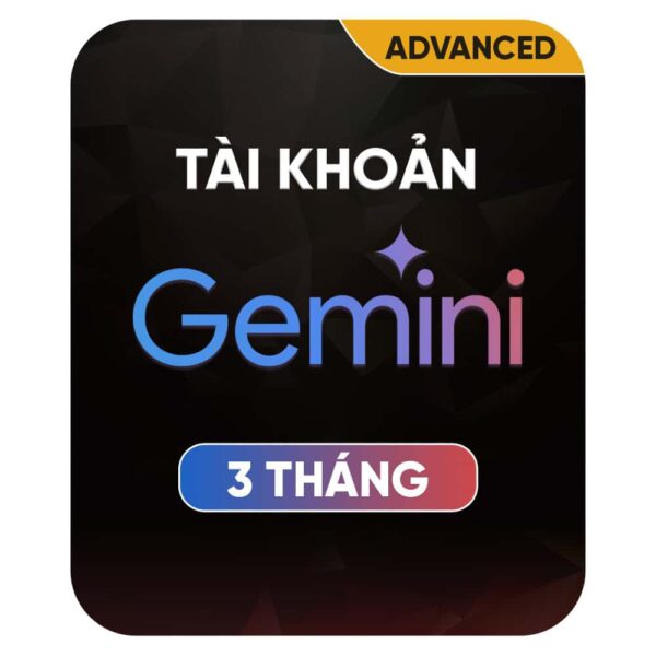 tài khoản gemini advanced 3 tháng