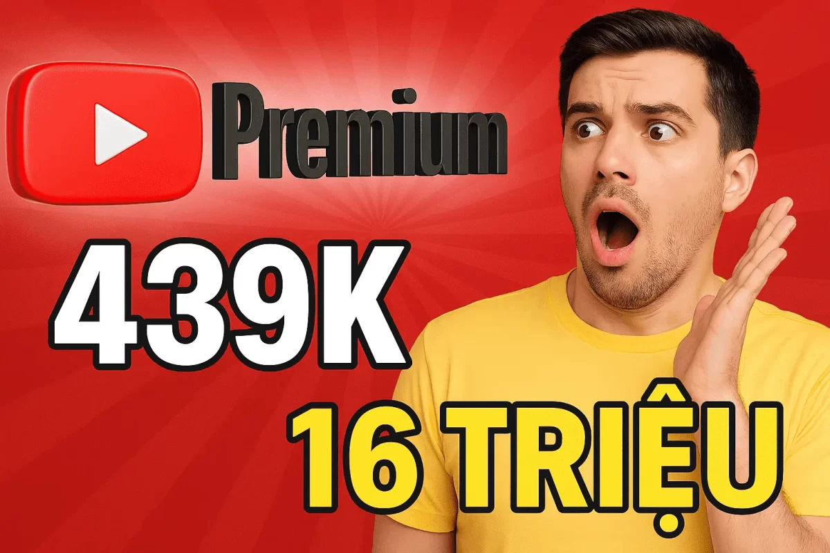 Có Nên Mua YouTube Premium Không? So Sánh 439K Với 16 Triệu Bạn Đang Mất Mỗi Năm